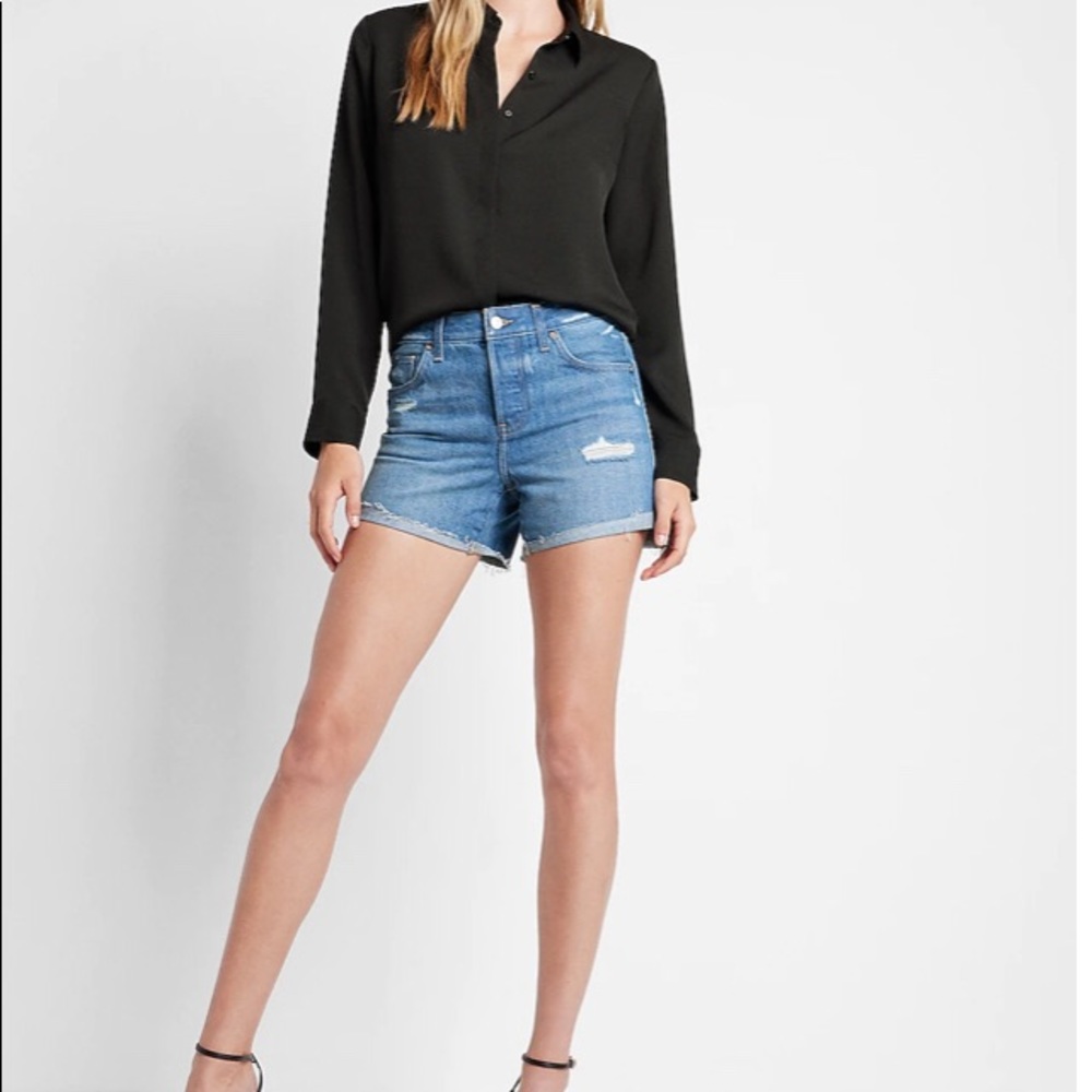 Express jeans lightly distressed‎ shorts/4